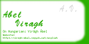 abel viragh business card